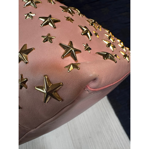 Jimmy Choo Pink Leather Star Studded Tote Bag - Picture 12 of 16